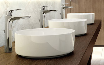 Robinet doré de style européen WC lavabo robinet salle de bain table lavabo  supérieur vasque sous bassin robinet d'eau chaude et froide, bas + tuyau  d'entrée : : Bricolage