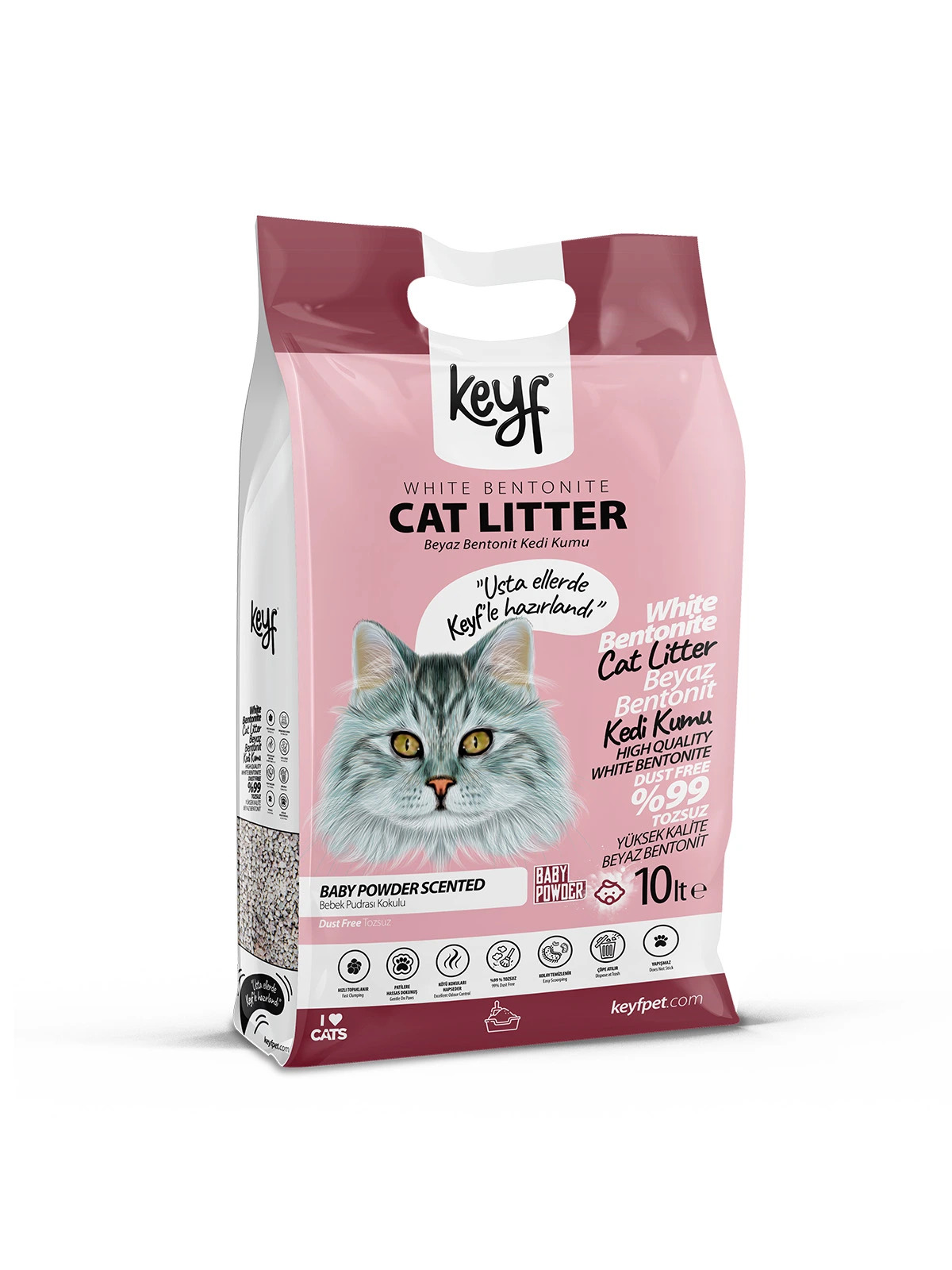 Keyf Cat Litter Bentonite Baby Powder 10 Litres