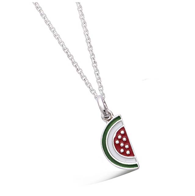 Pendentifs pasteque argent rhode1